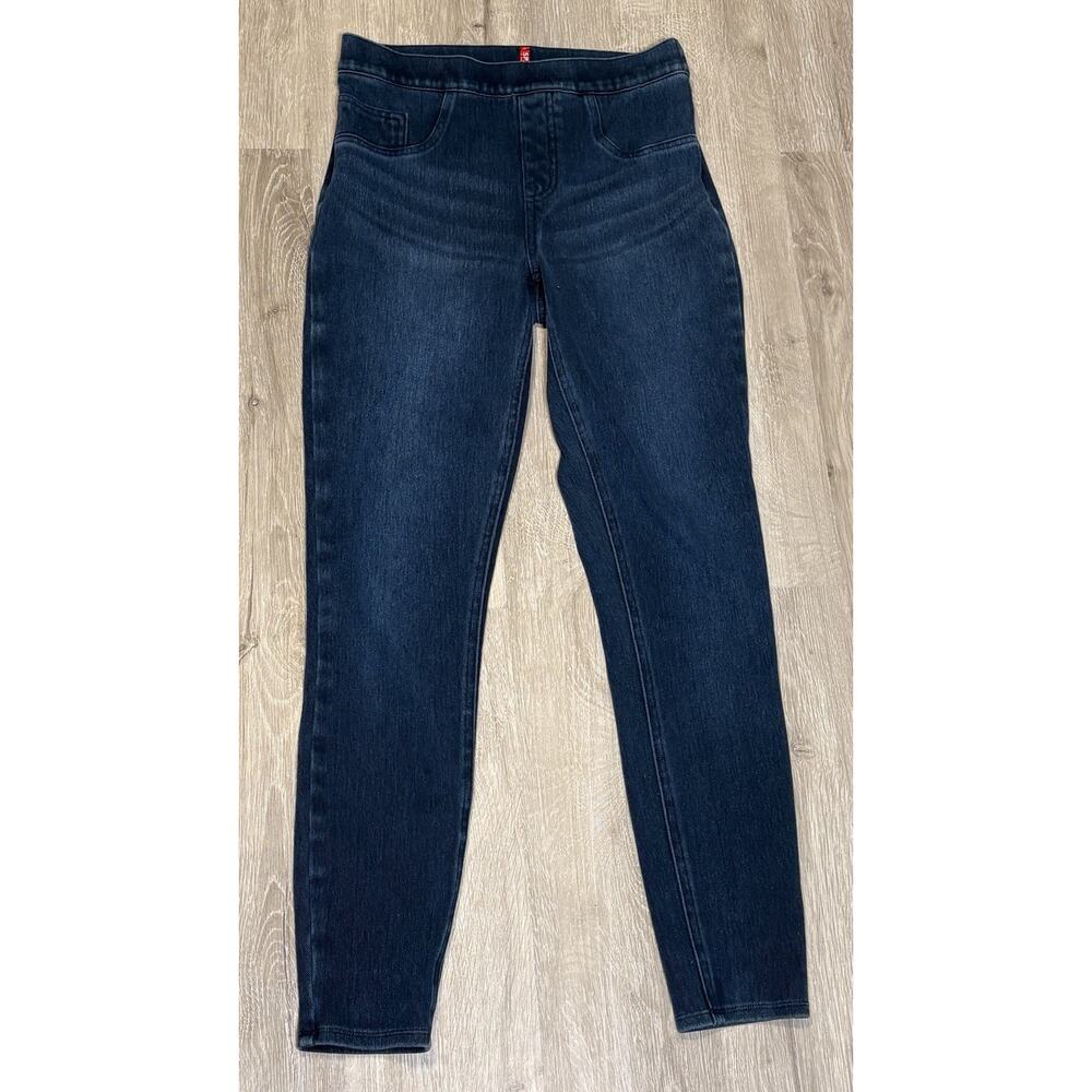 Spanx By Sara Blakely‎ Jegging Womens Small Blue Pullon Denim Front Faux Pocket